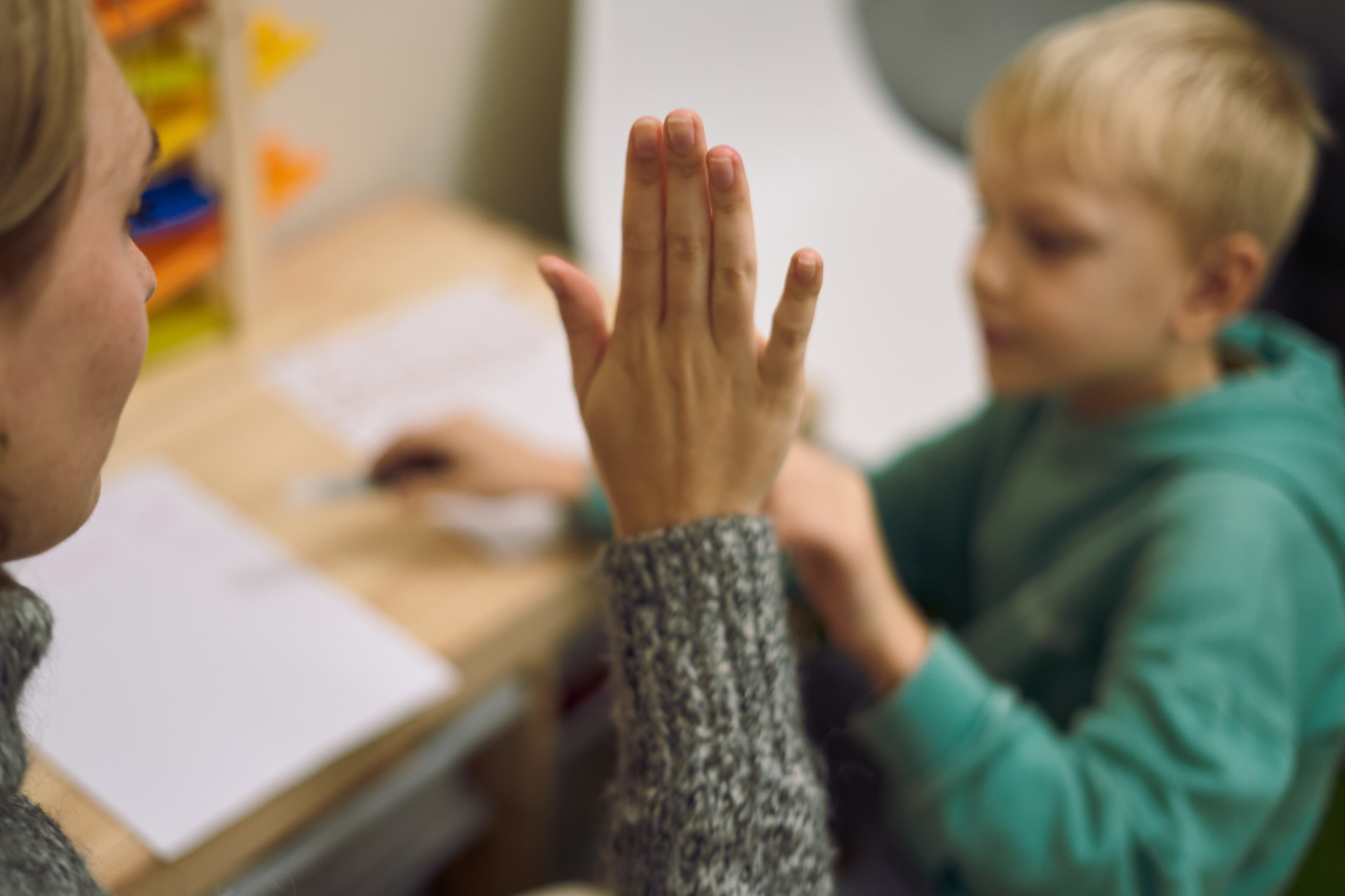Child in a one-to-one educational therapy session in Lisbon